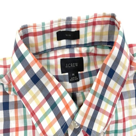 J. Crew Reimagined Cotton Long Sleeve Plaid Button Shirt Men's Slim Medium M - Picture 3 of 6